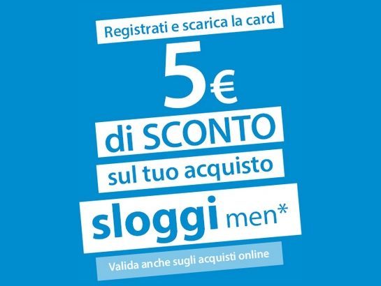 Buono Sconto da 5€ per l'acquisto di prodotti Sloggi Men sia in negozio che online! 1