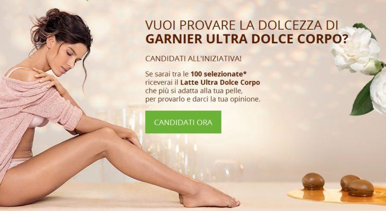 Tester Garnier Ultra Dolce Corpo con Donna Moderna