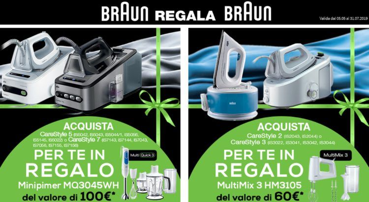 “Braun regala Braun”: acquista un sistema stirante CareStyle e ricevi un minipimer o uno sbattitore come premio sicuro 1
