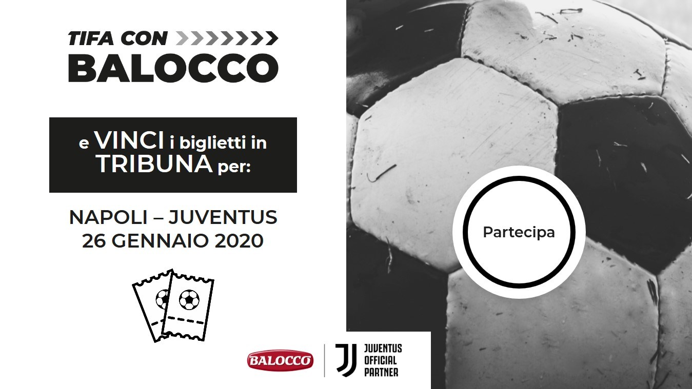 "Tifa con Balocco": vinci gratis coppie di biglietti per le partite di calcio del Campionato di Serie A stagione 19/20 1