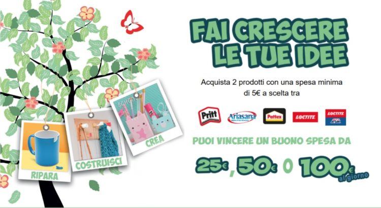 Concorso Loctite, Loctite Super Attak, Pritt, Pattex e Ariasana "Fai crescere le tue idee": vinci buoni spesa da 25€, 50€ e 100€! 11