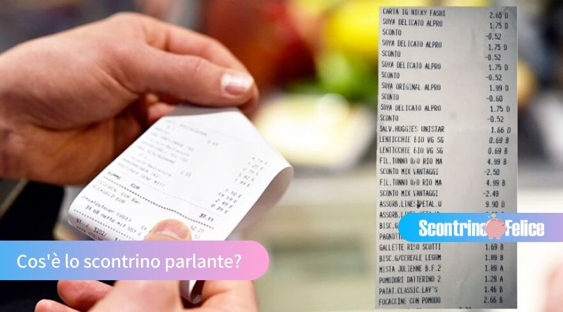 scontrino parlante del supermercato per Concorsi a premi