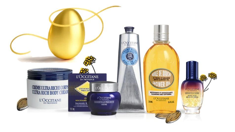 L Occitane trova uovo di Pasqua dorato vinci confanetto