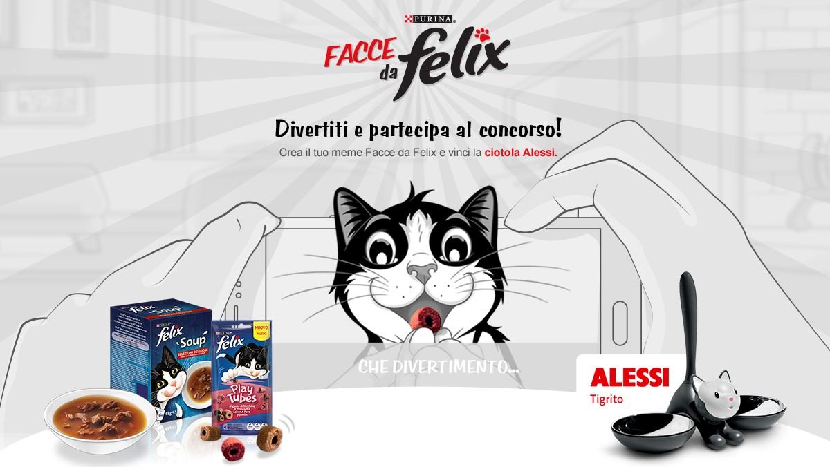 concorso Facce da Felix vinci gratis forniture e ciotole Alessi Tigrito
