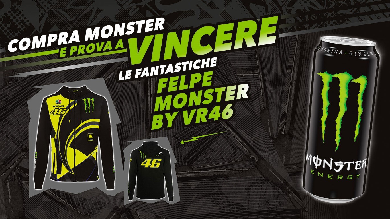 Concorso Monster vinci 70 felpe VR46 Yamaha
