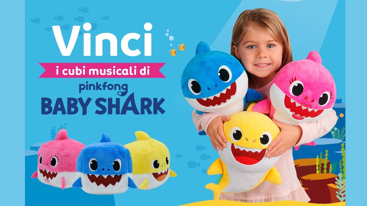 Vinci gratis 15 cubi musicali Baby Shark