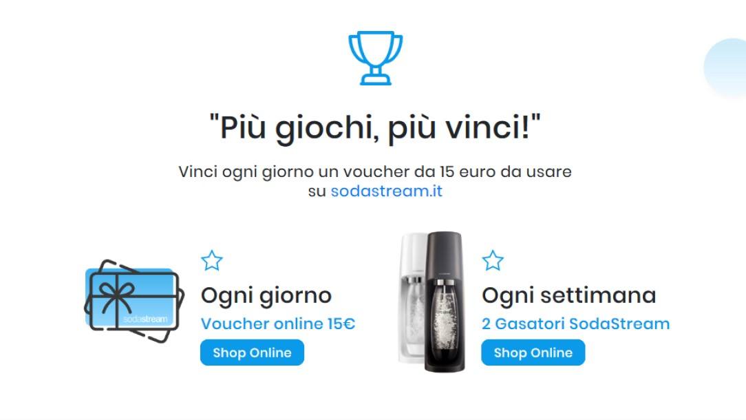 Soda challenge vinci gratis gasatori Sodastream Spirit e voucher sconto