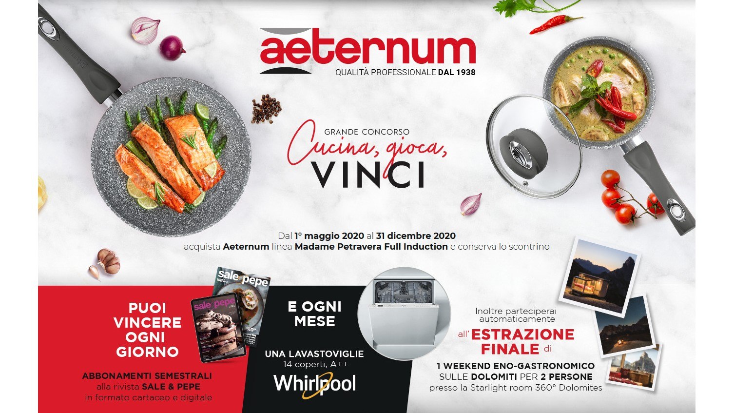 Concorso a premi pentole padelle Aeternum Madame Petravera Full Induction