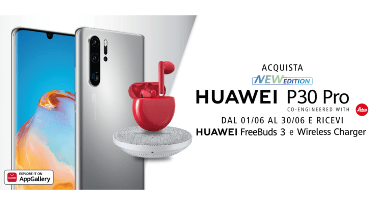 Freebuds 3 e Wireless Charger con Huawei P30 Pro New Edition