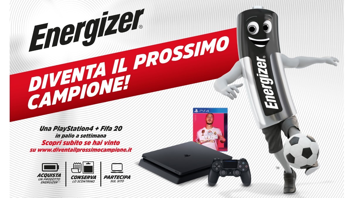 Concorso Energizer Diventa il prossimo campione vinci Ps4 e Fifa 20