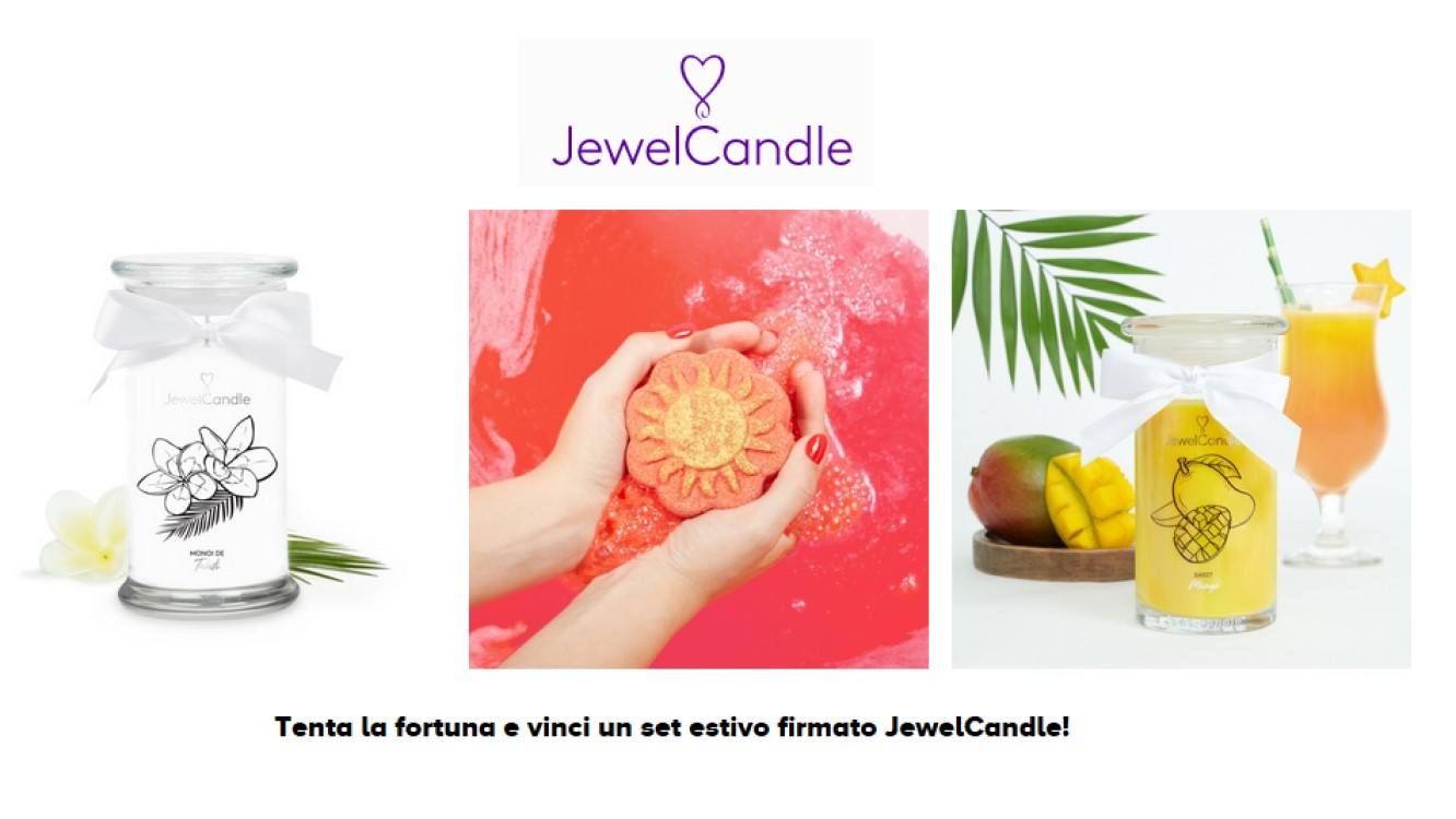 JewelCandle vinci gratis candele e bomba da bagno con gioiello