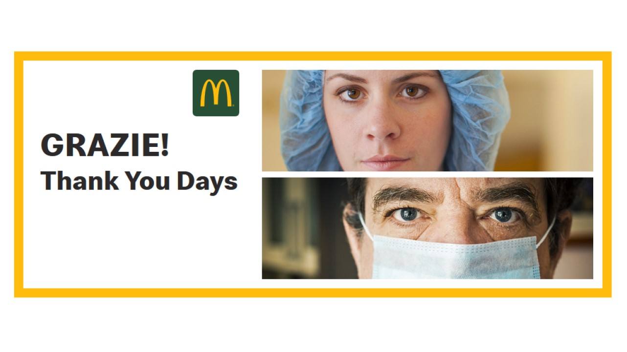 McDonalds Thank you days colazione gratis operatori sanitari
