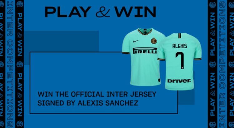 Vinci gratis la maglia away dell'Inter firmata da Alexis Sanchez