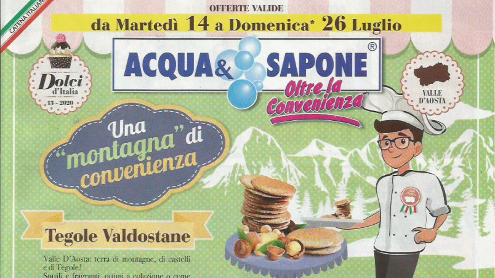 Anteprima Concorsi e iniziative nuovo Volantino Acqua e Sapone valido dal 14-07 al 26-07 2020 - Scontrino Felice