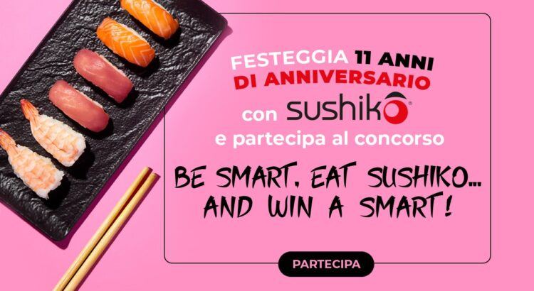 concorso a premi Be Smart Eat Sushiko vinci Smart fortwo