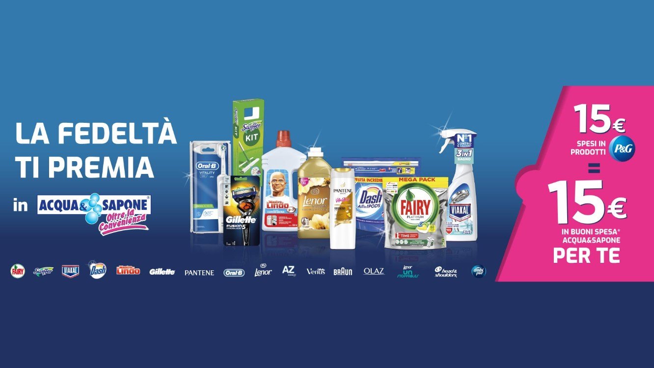 La fedeltà ti premia da Acqua e Sapone