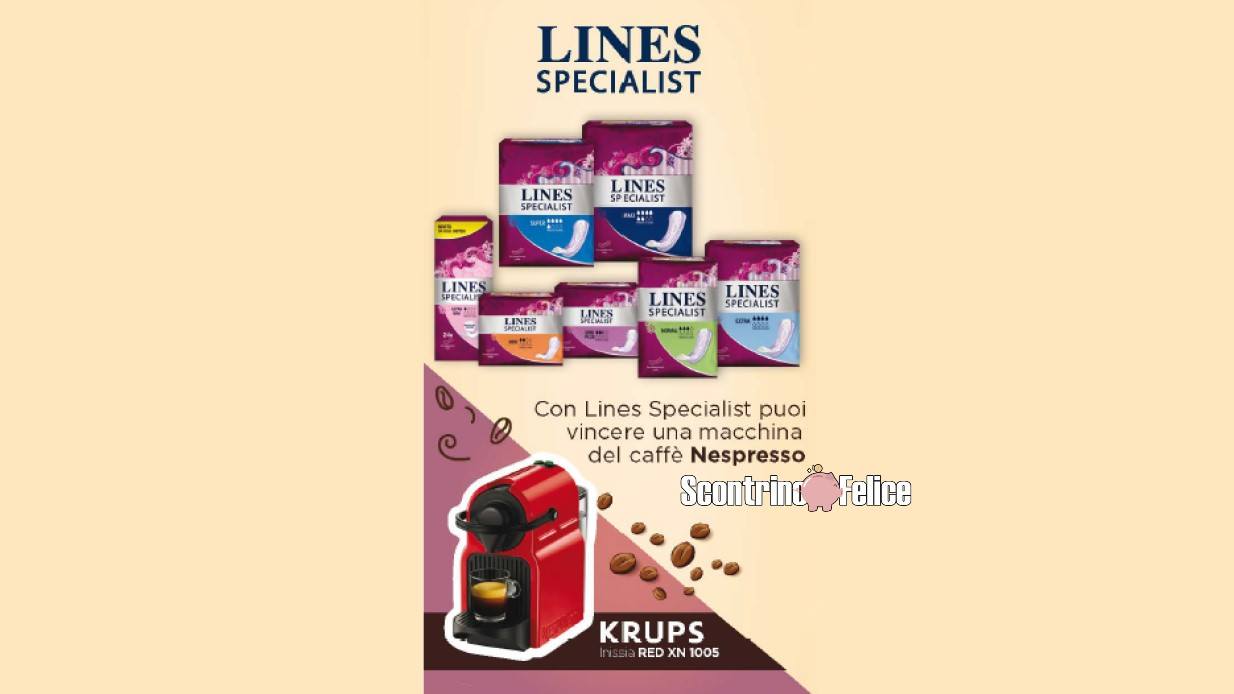 Concorso Lines Specialist Acqua e Sapone La Saponeria vinci Nespresso Krups