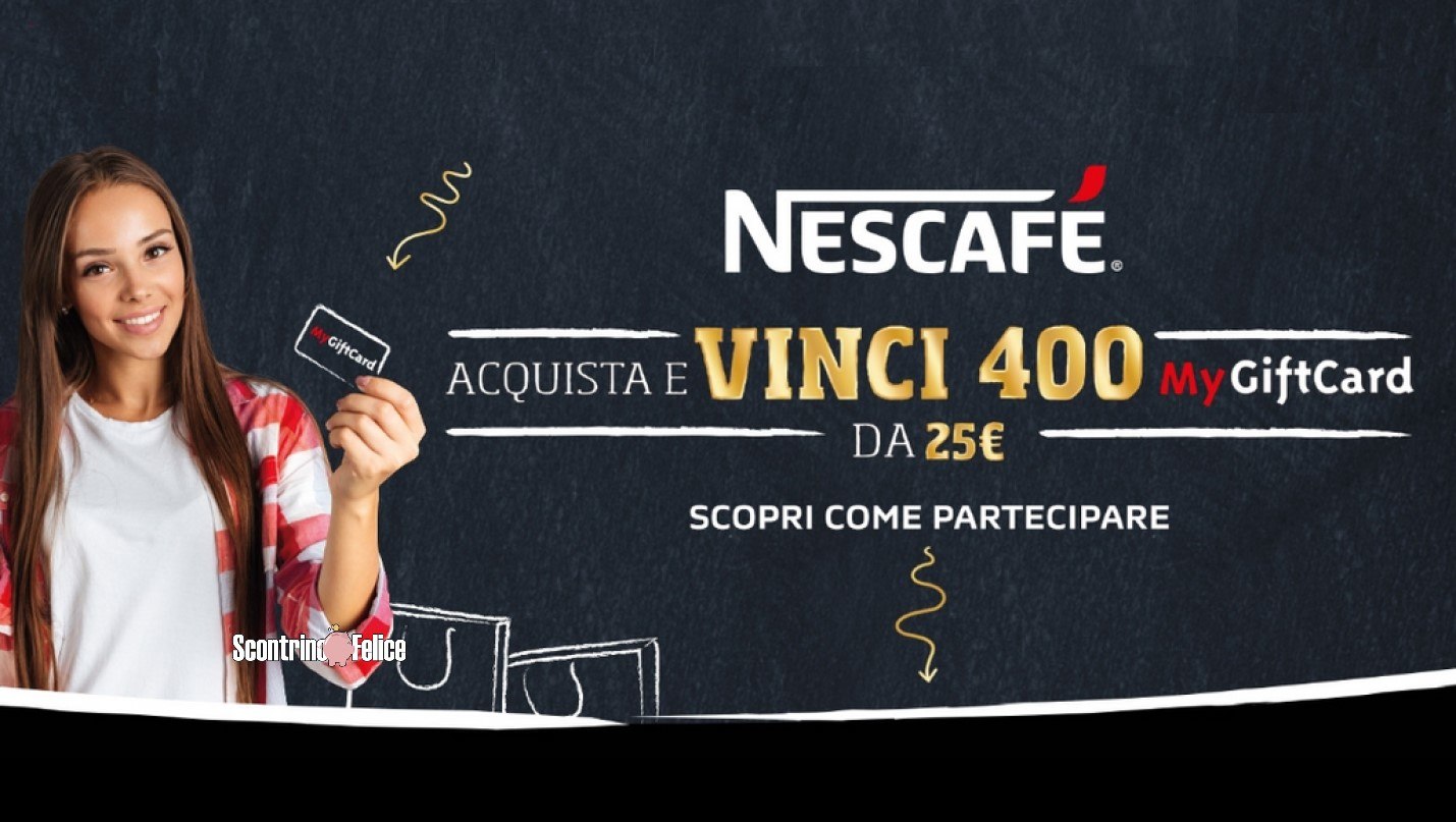 Concorso Nescafè vinci MyGiftcard da 25 euro