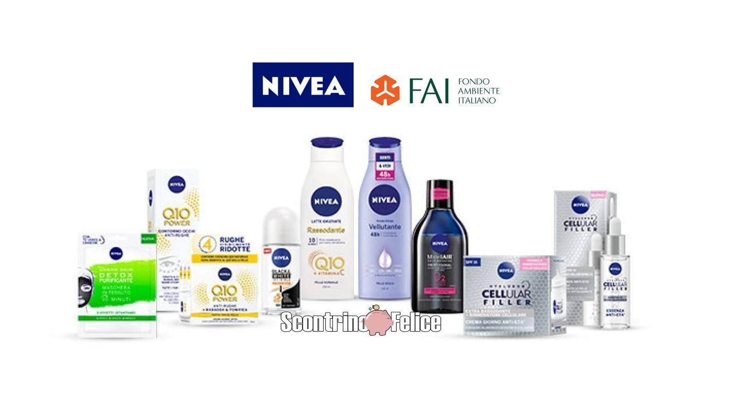 Concorso Nivea Bellezza da vivere vinci 224 tessere annuali FAI