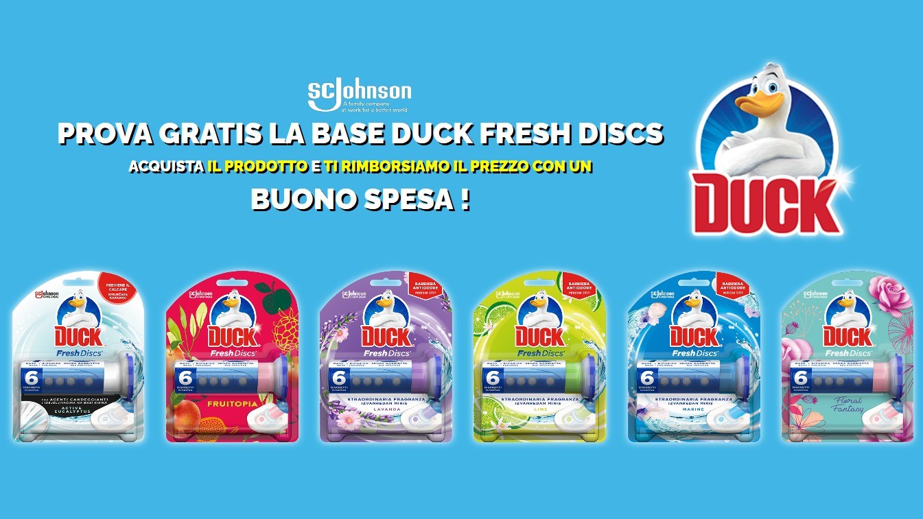 Provami Gratis Duck Fresh Discks ricevi il rimborso con un buono spesa