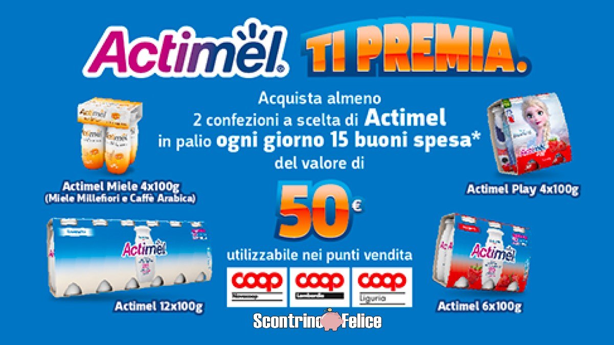 Concorso Actimel ti premia Coop