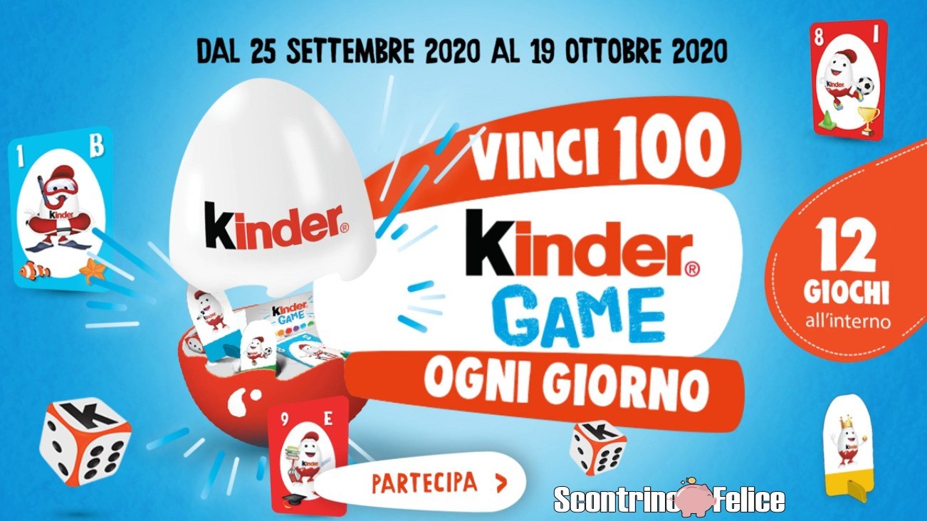 Concorso Kinder in palio 100 Kinder Game ogni giorno