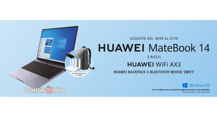 iniziativa Huawei Matebook 14 AMD 2020 premio certo