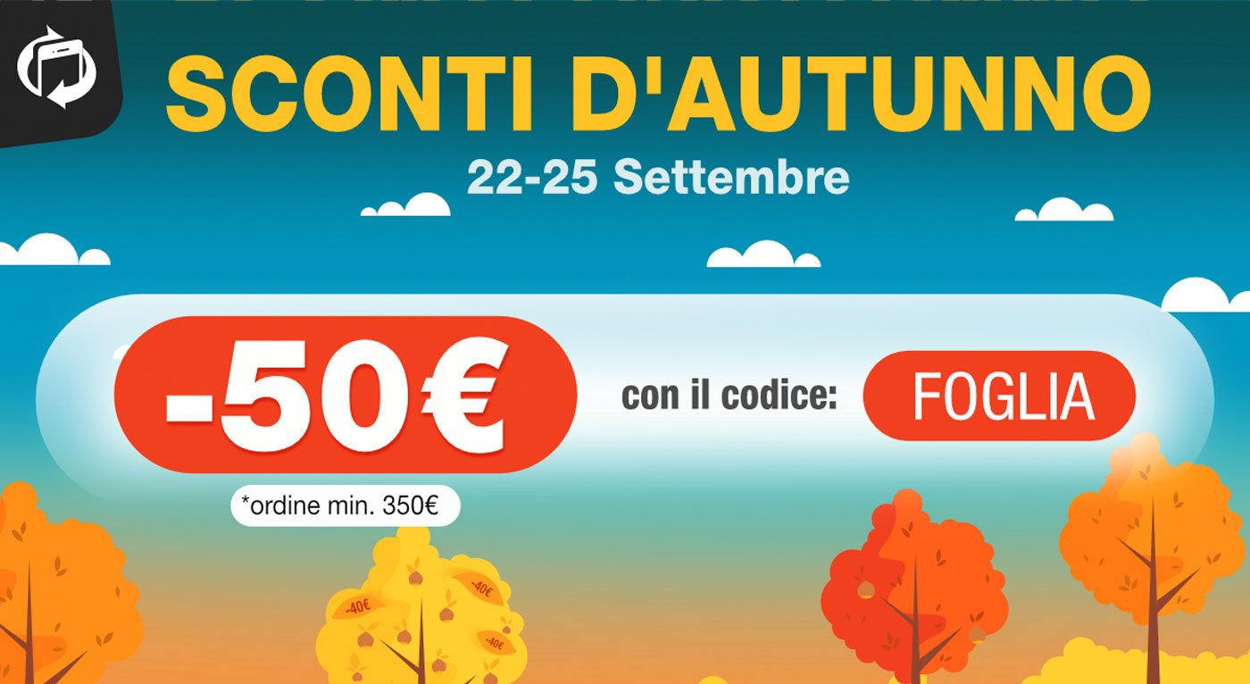 Sconti d’autunno su TrenDevice: -50 € su Smartphone e Tablet Ricondizionati. 1
