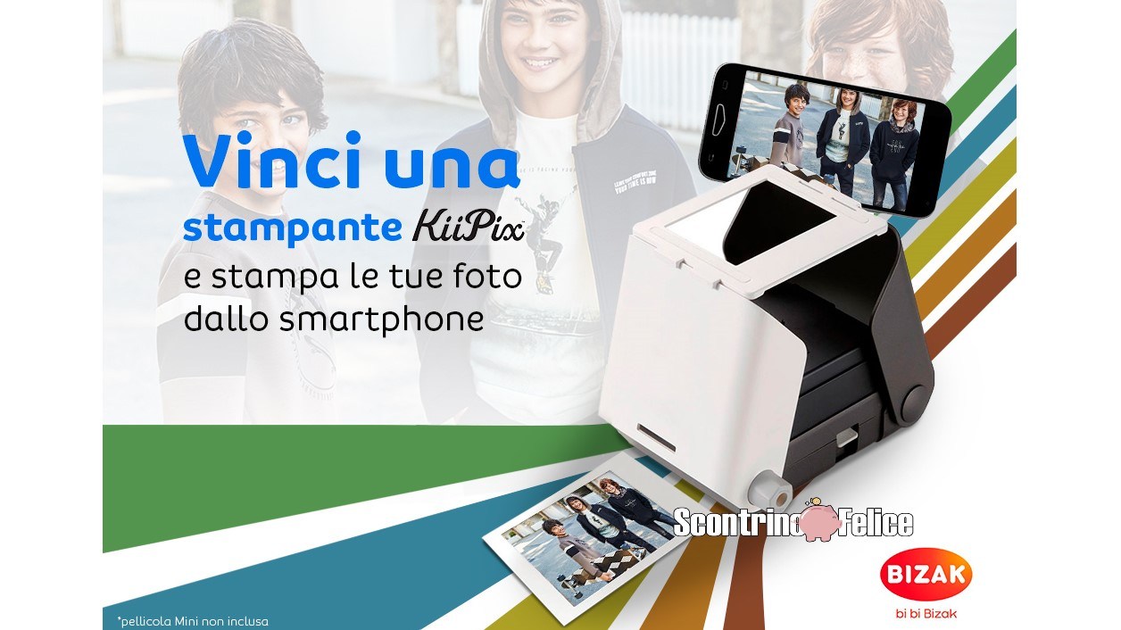 Vinci gratis stampanti fotografiche per cellulare Kiipix