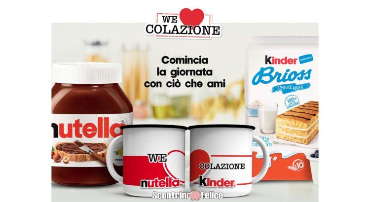 We Love Colazione Premio Certo Tazze Latta Nutella Kinder Ferrero 2020