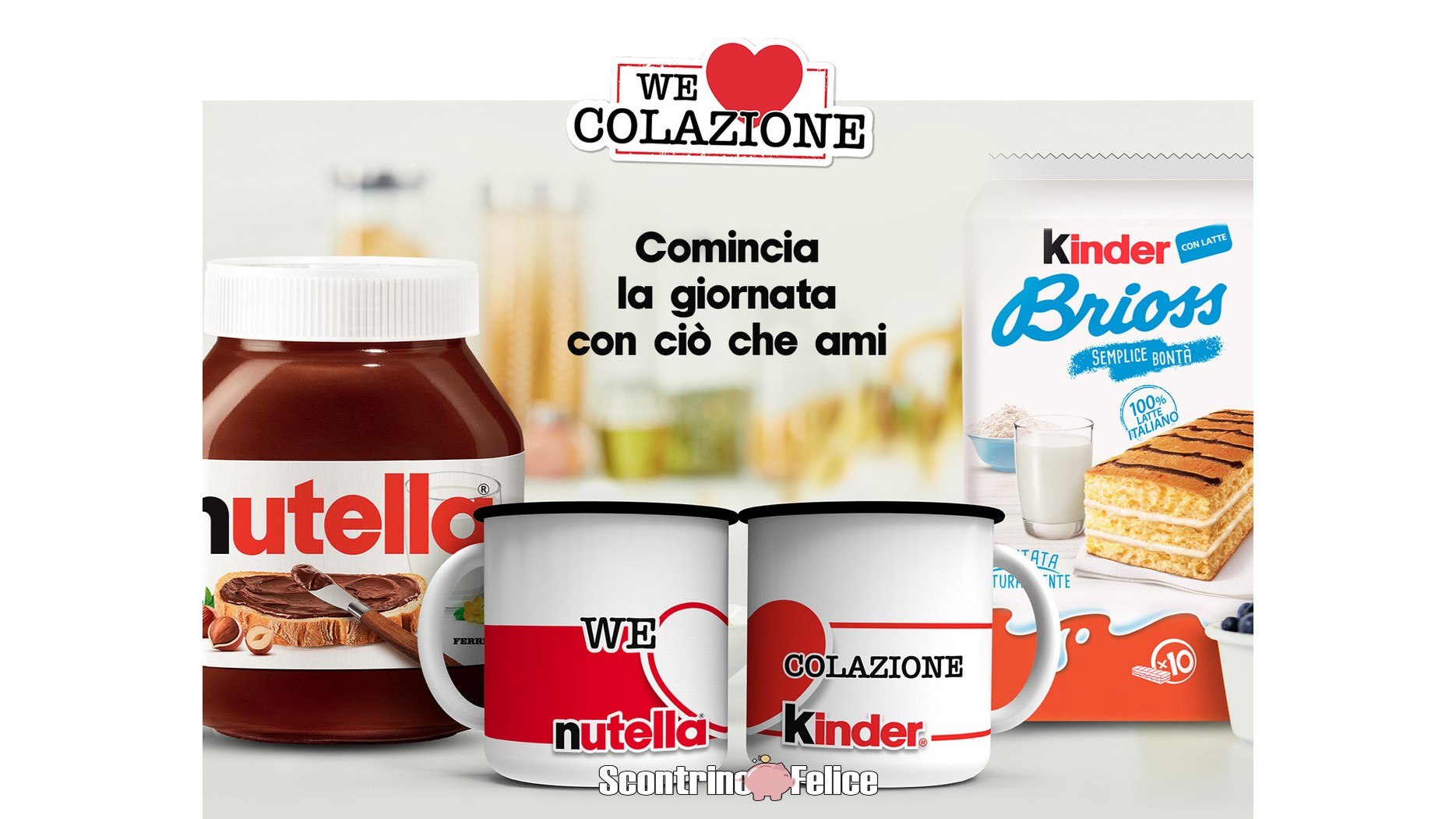 We Love Colazione Premio Certo Tazze Latta Nutella Kinder Ferrero 2020