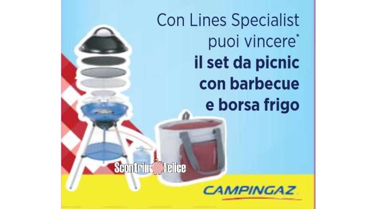 Concorso Lines Specialist da Acqua e Sapone e La Saponeria in palio 10 kit Pic Nic Campingaz