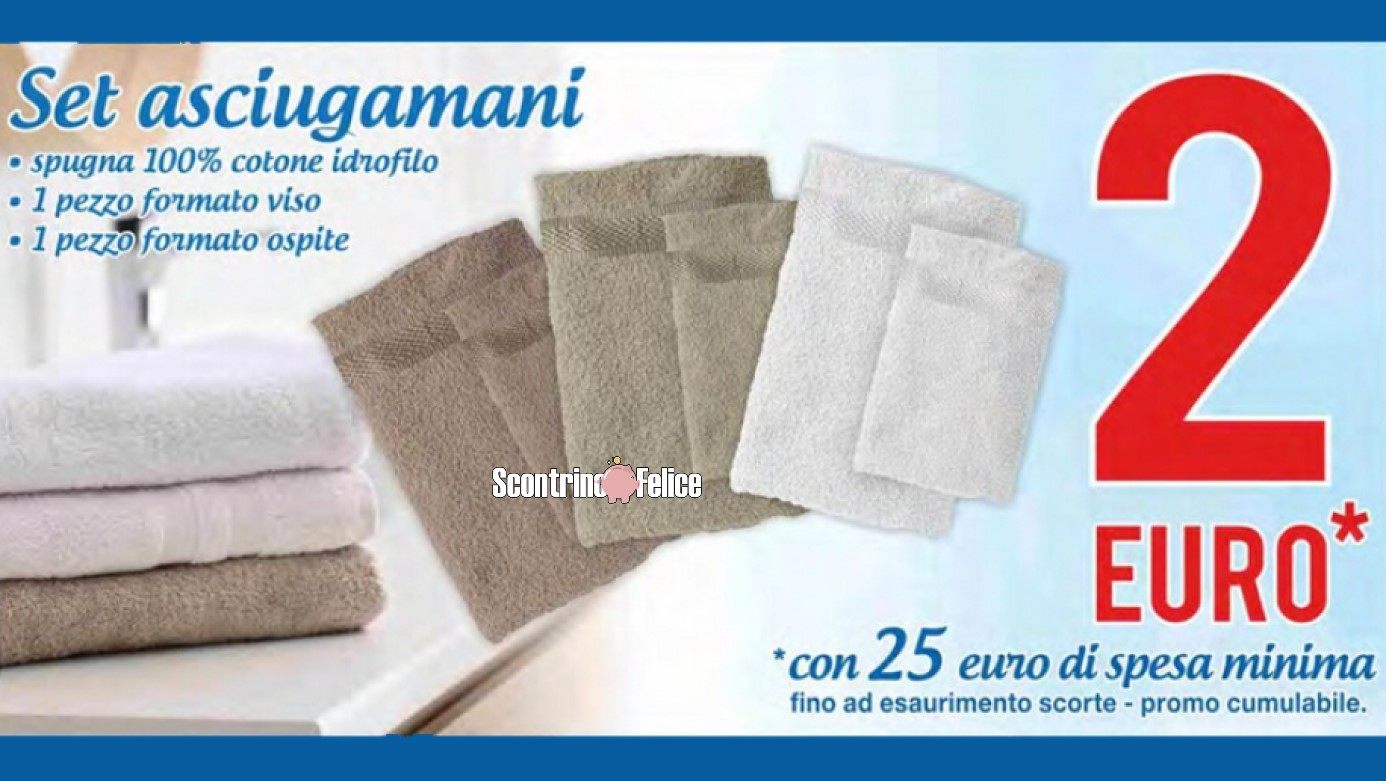 Set di asciugamani a soli 2 euro da MD