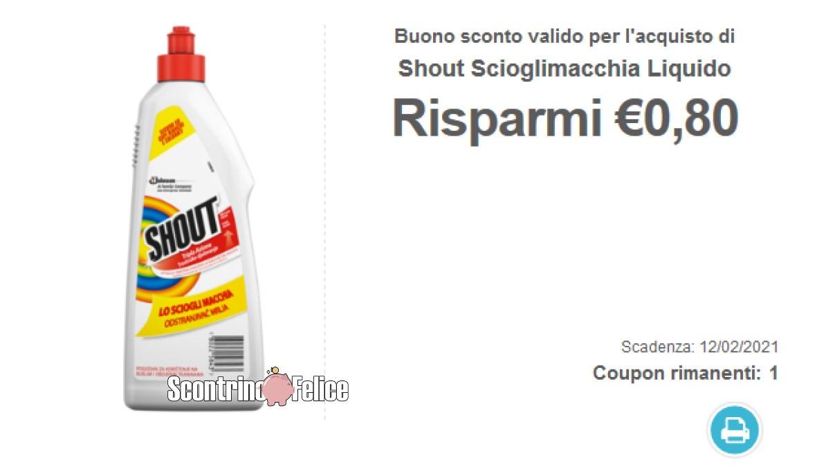 Buono Sconto Shout da stampare subito