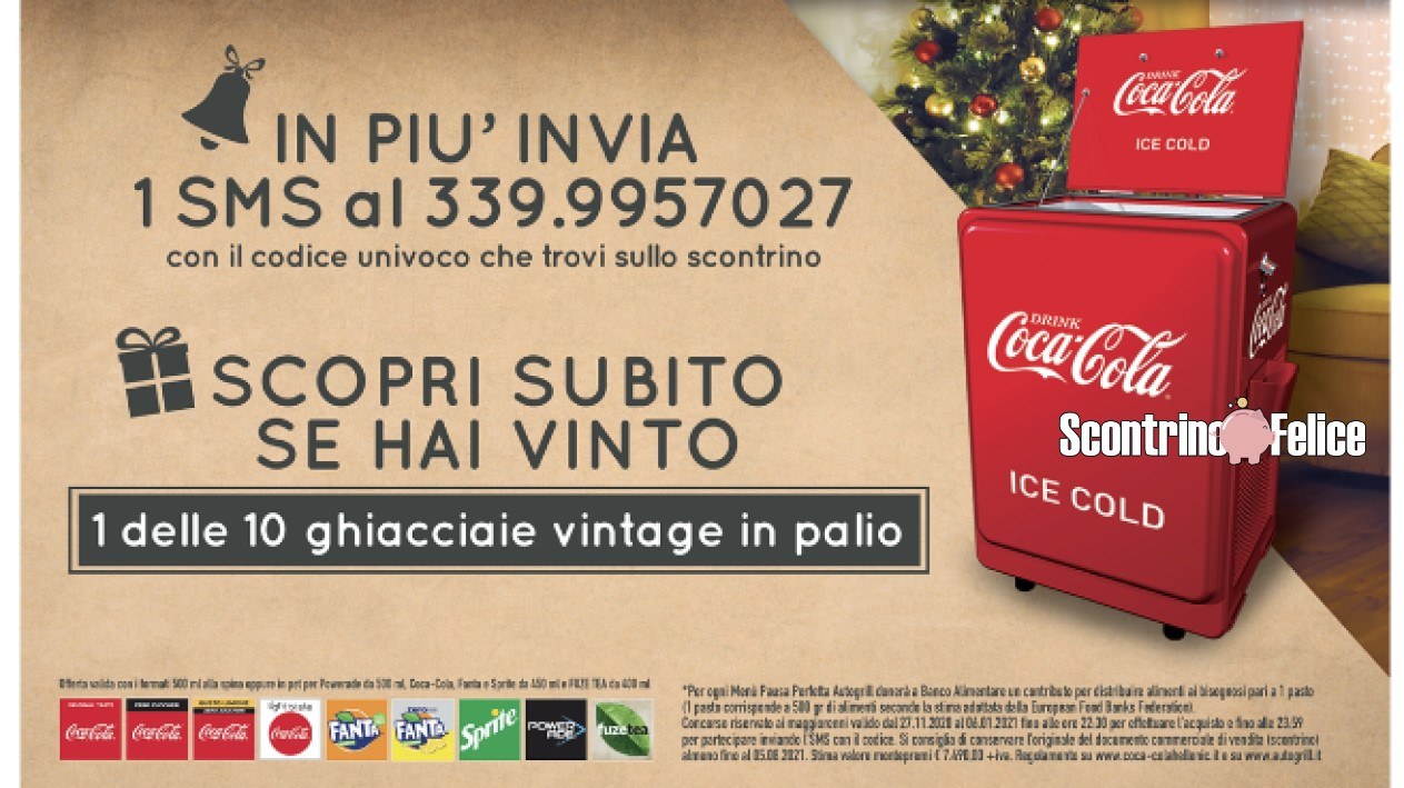 Con Autogrill e Coca Cola vinci 10 ghiacciaie brandizzate