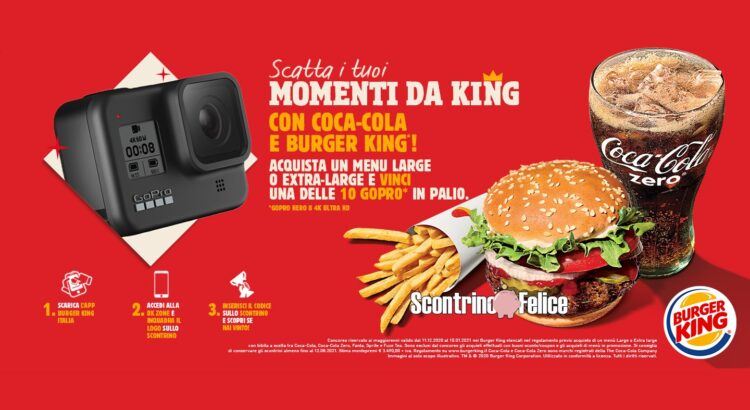 Concorso Coca-Cola e Burger King in palio fotocamera Go Pro