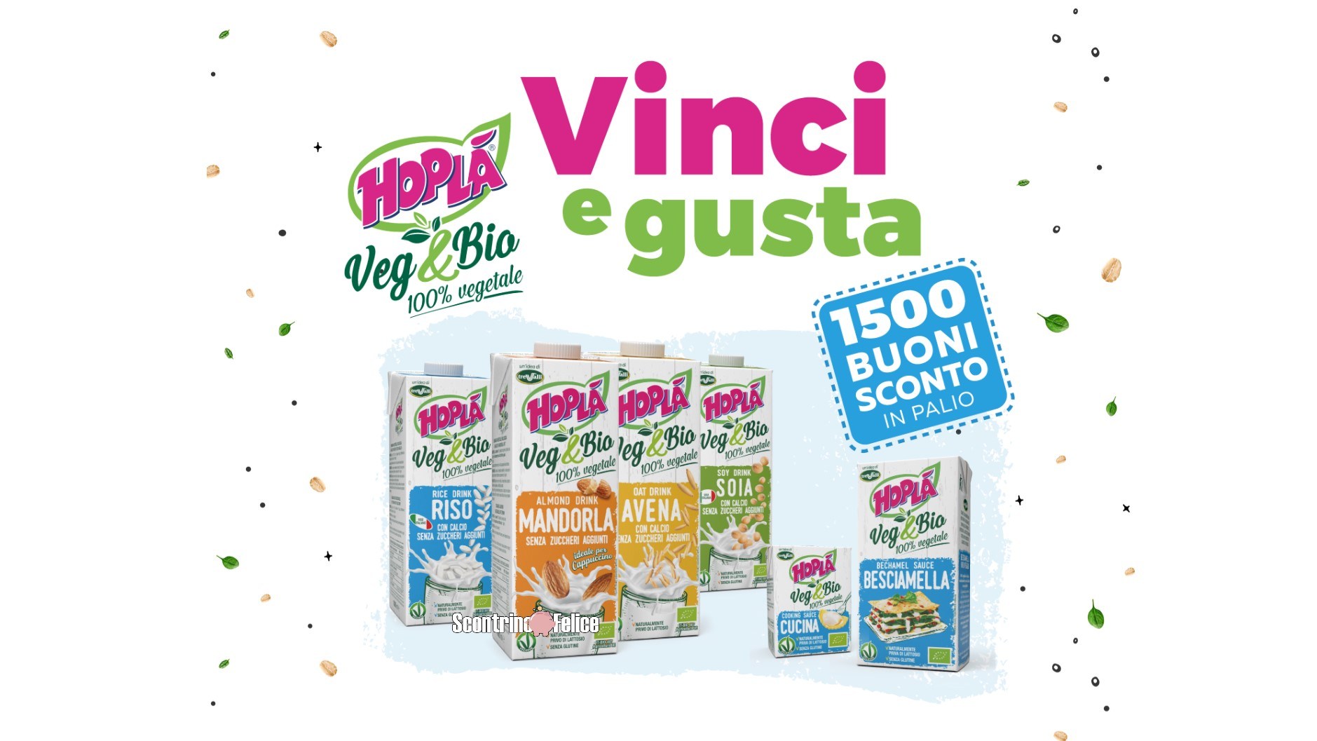 Concorso Vinci&Gusta con Hopla Veg&Bio 1500 Buoni Sconto in Palio
