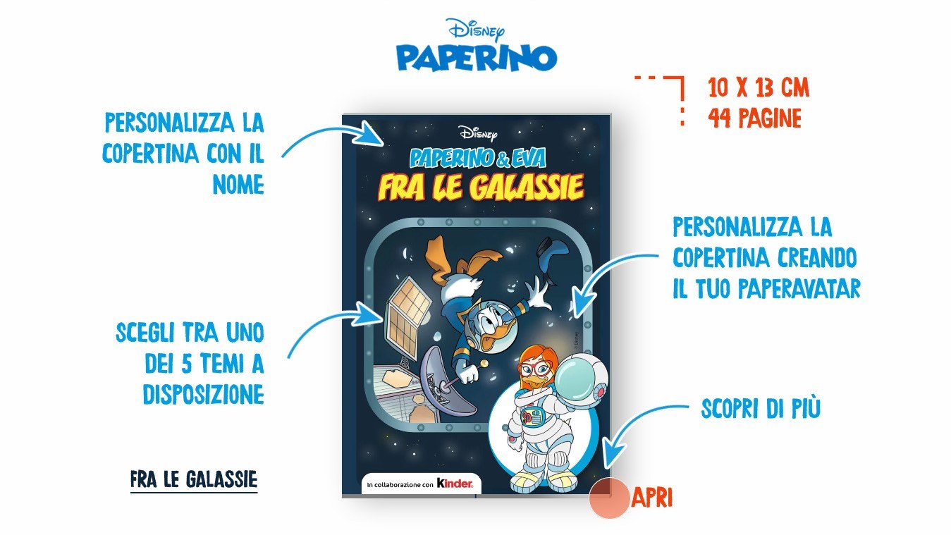 Merendine Kinder: ricevi sempre un Fumetto Disney - Paperino personalizzato come premio sicuro 1