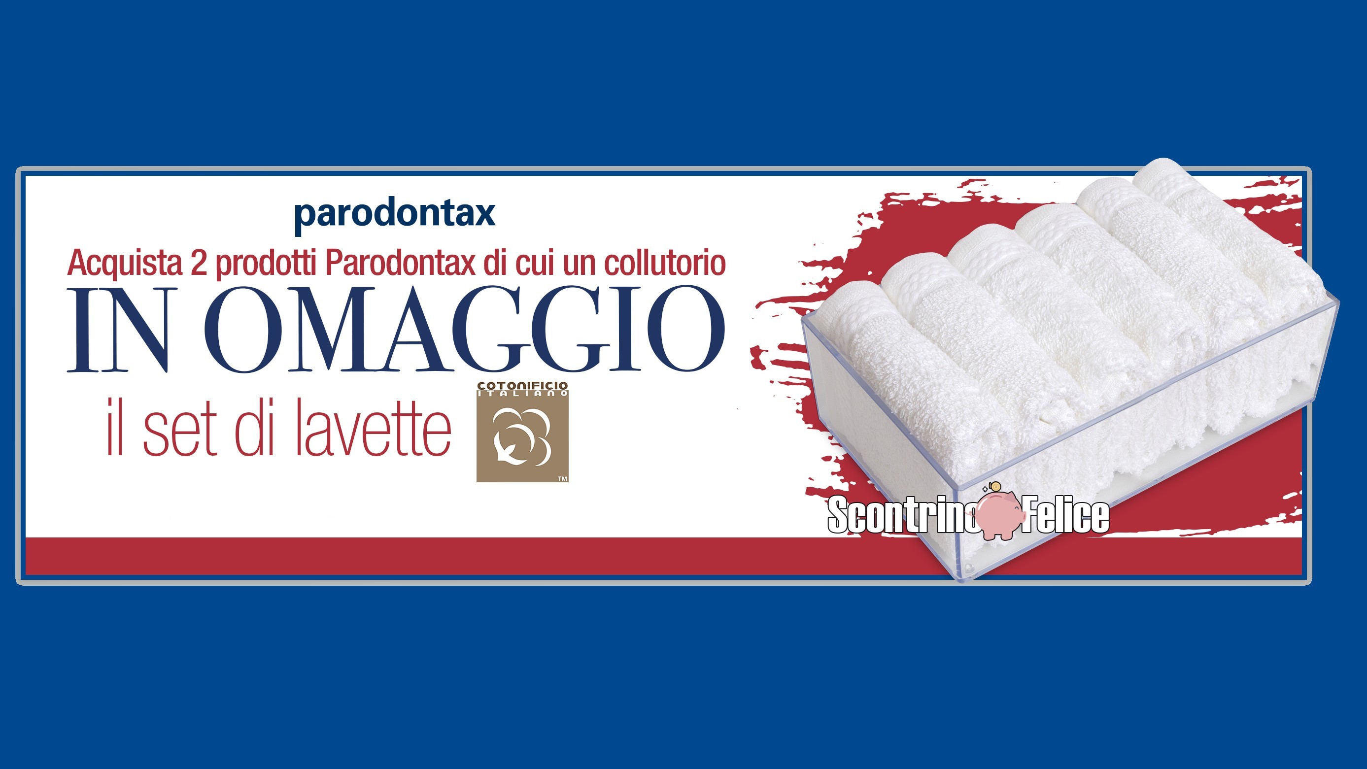 parodontax set lavette cotonificio italiano premio sicuro