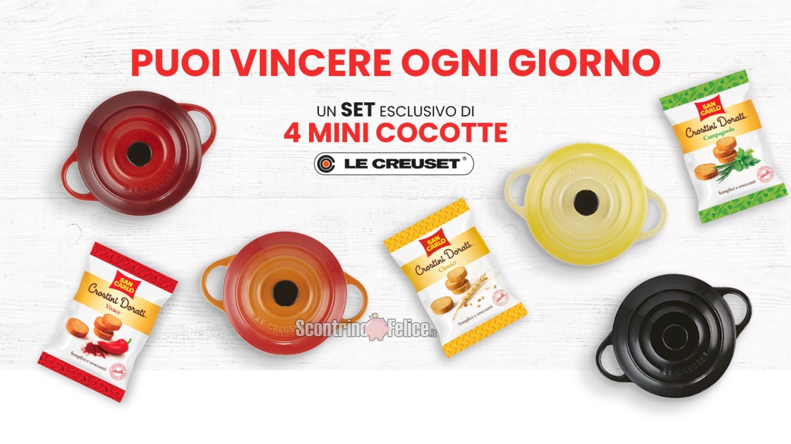 Concorso crostini San Carlo vinci cocotte Le Creuset