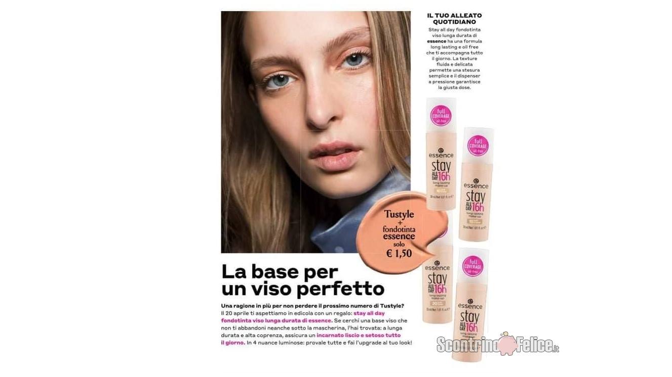 Omaggi in Edicola: fondotinta Essence con Tu Style