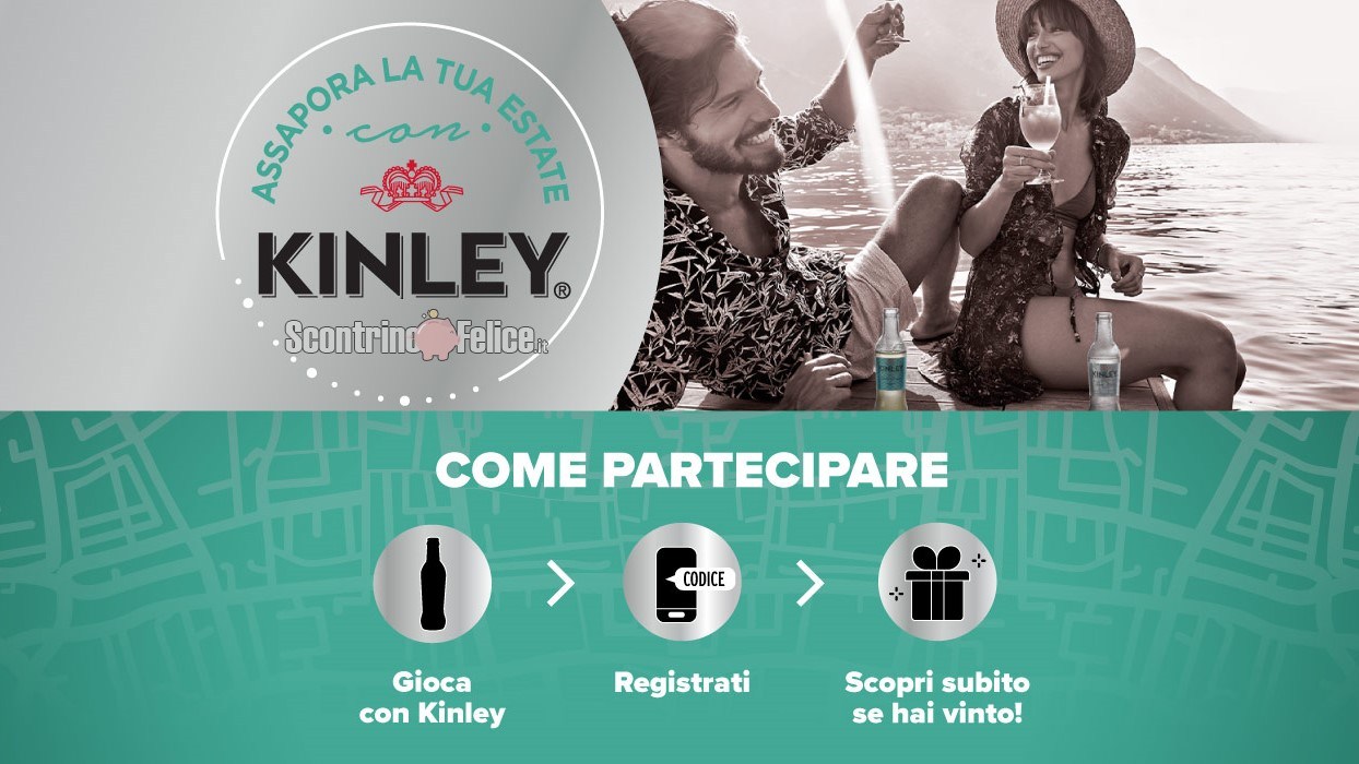 Concorso gratuito Kinley vinci set di bicchieri da cocktail e voucher viaggio da 1000 euro
