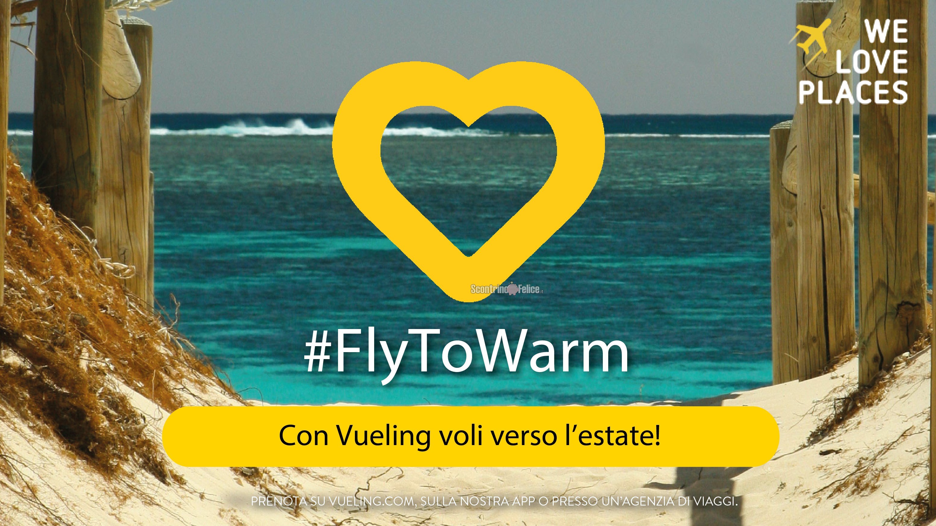 Concorso gratuito Vueling Fly tor Warm vinci volo per due persone