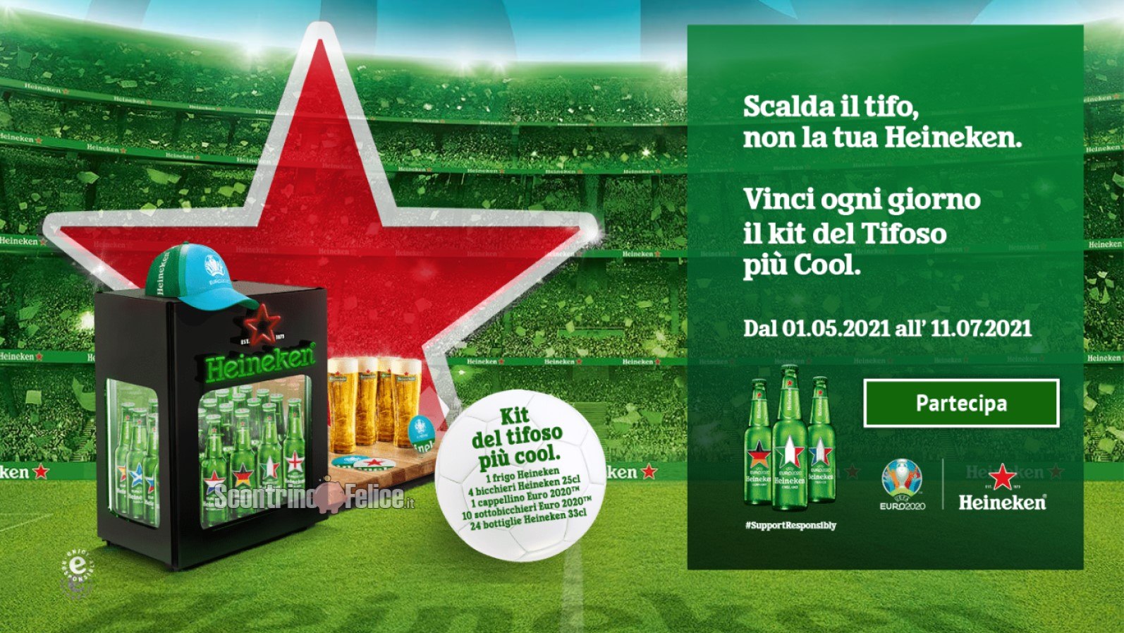 Concorso Heineken vinci il kit del tifoso