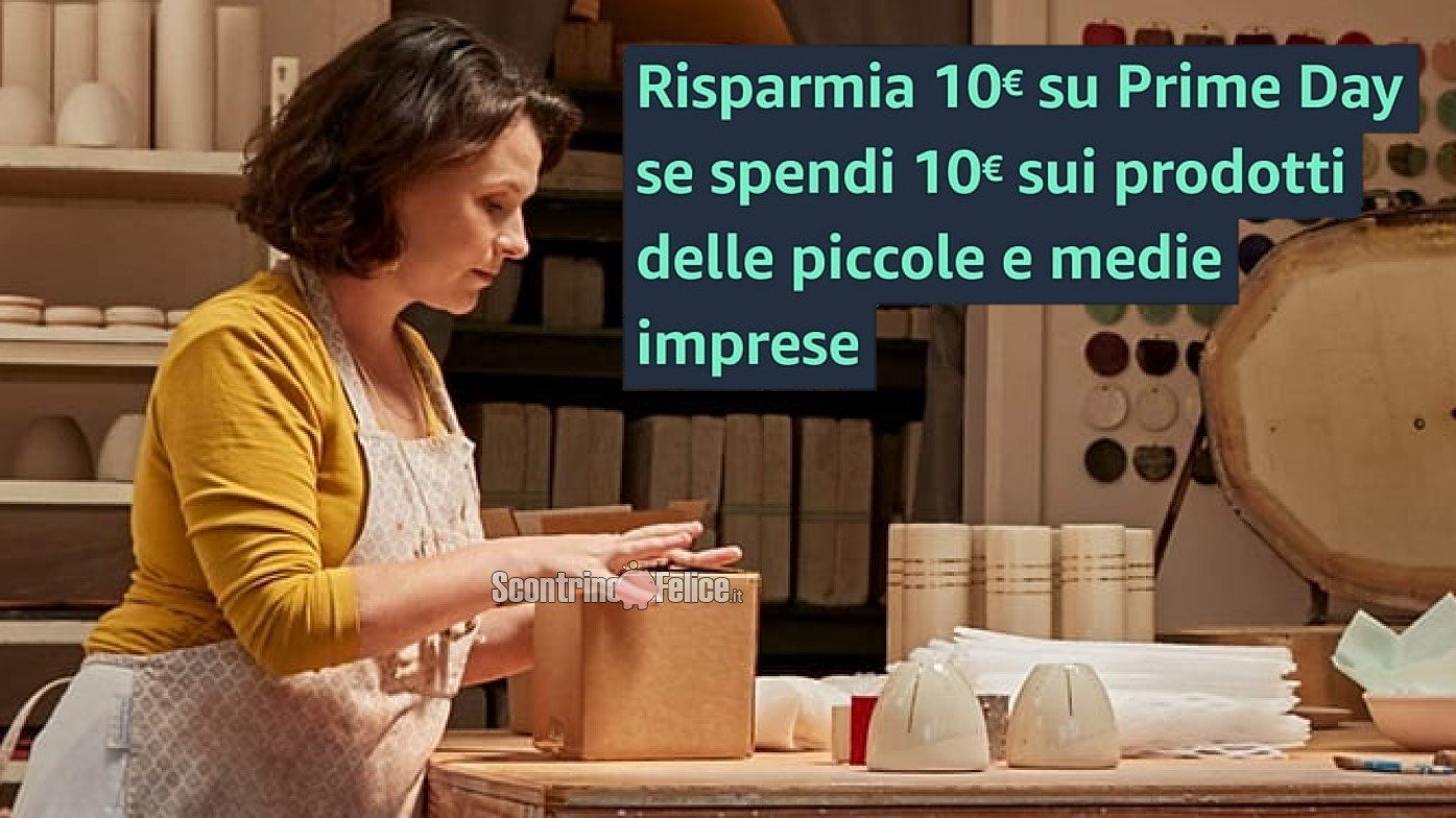 Acquista 10 euro di prodotti di piccole e medie imprese e ricevi un buono Amazon da 10 euro