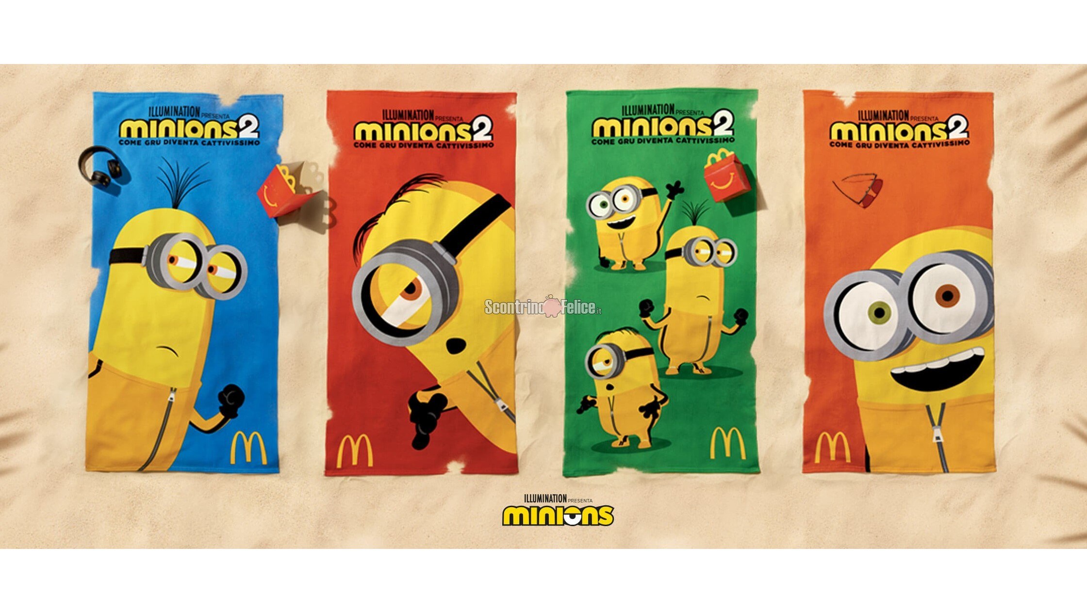 Teli mare Minions da Mc Donald's 2021