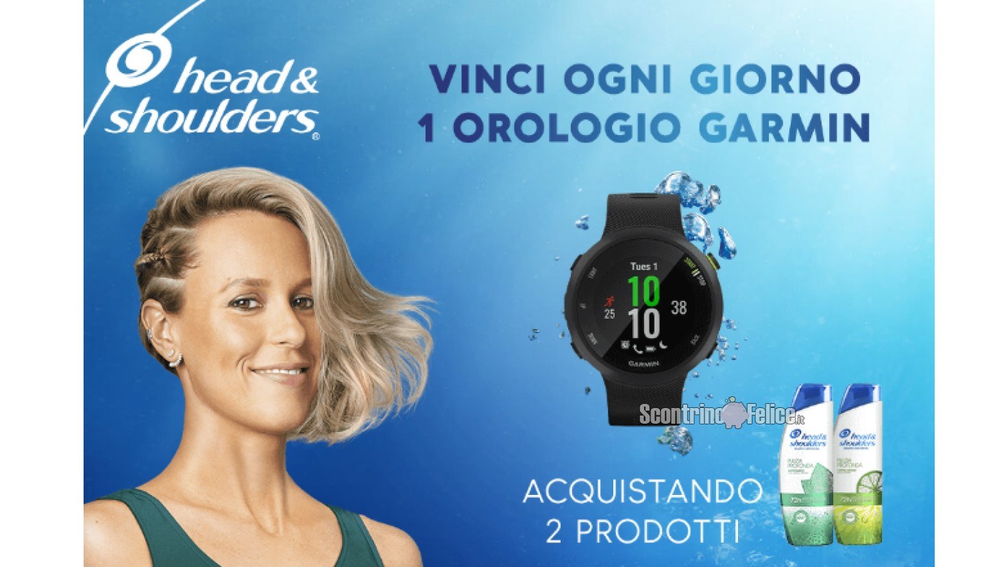 Concorso Head&Shoulders: vinci 91 smartwatch Forerunner Garmin