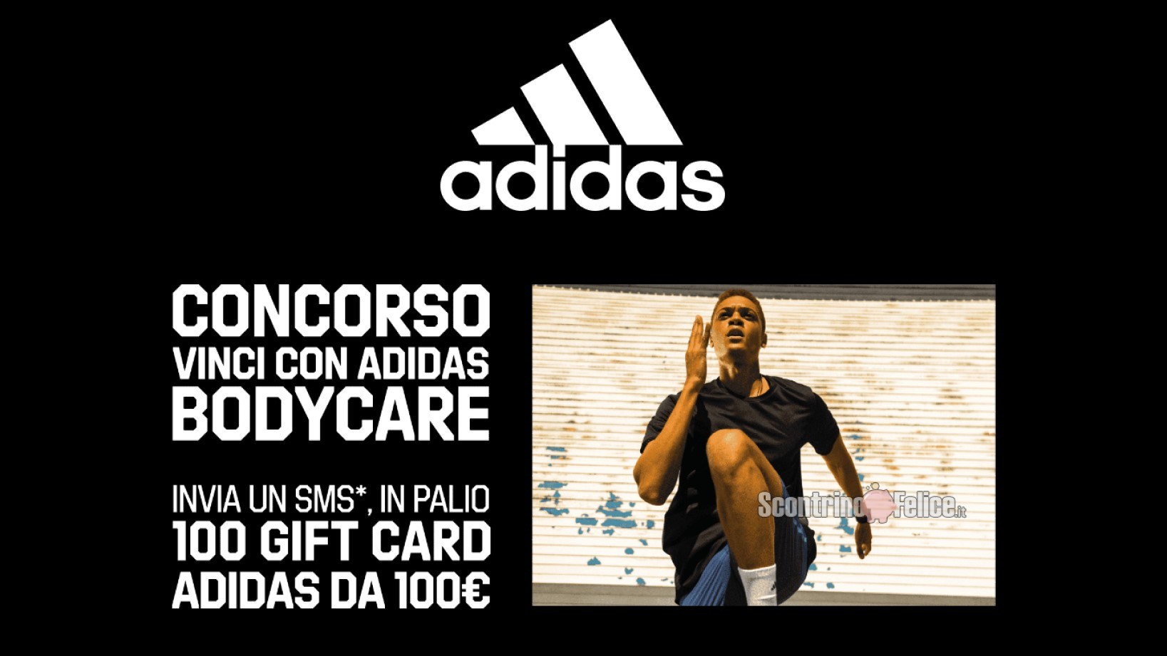Concorso "Vinci con Adidas Bodycare": in palio 100 gift card digitali Adidas da 100 euro