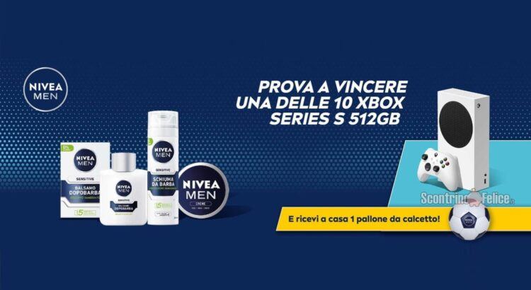 Nivea Men "Accedi alla game zone": ricevi un pallone da calcio come premio certo e vinci Xbox S