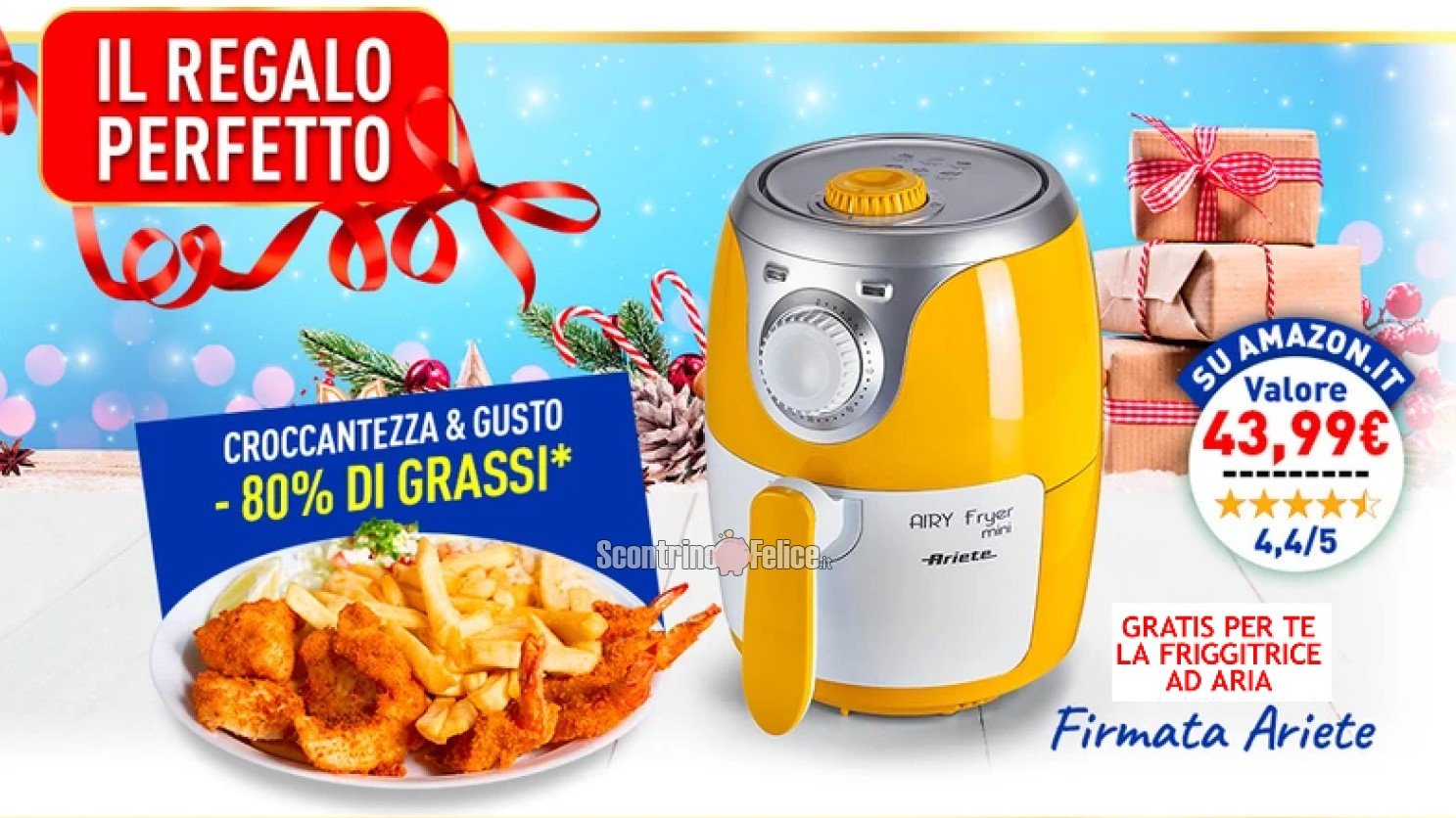 Casa Henkel Speciale Natale in regalo Friggitrice ad Aria Ariete